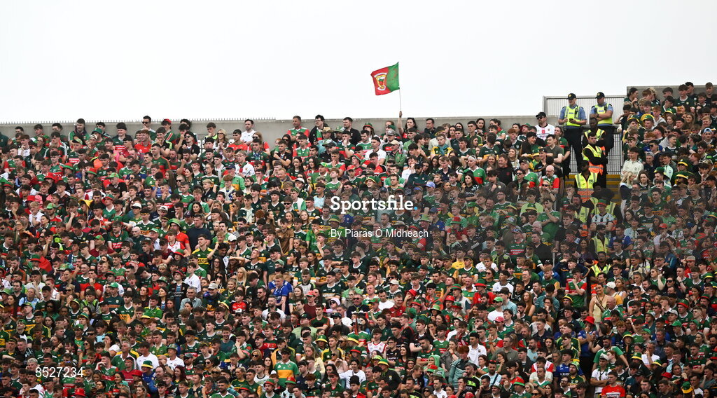26 July 2026; Supporters on Hill 16 during the GAA Football All-Ireland Senior Championship final match between Kerry and Mayo at Croke Park in Dublin. Photo by Piaras Ó Mídheach/Sportsfile