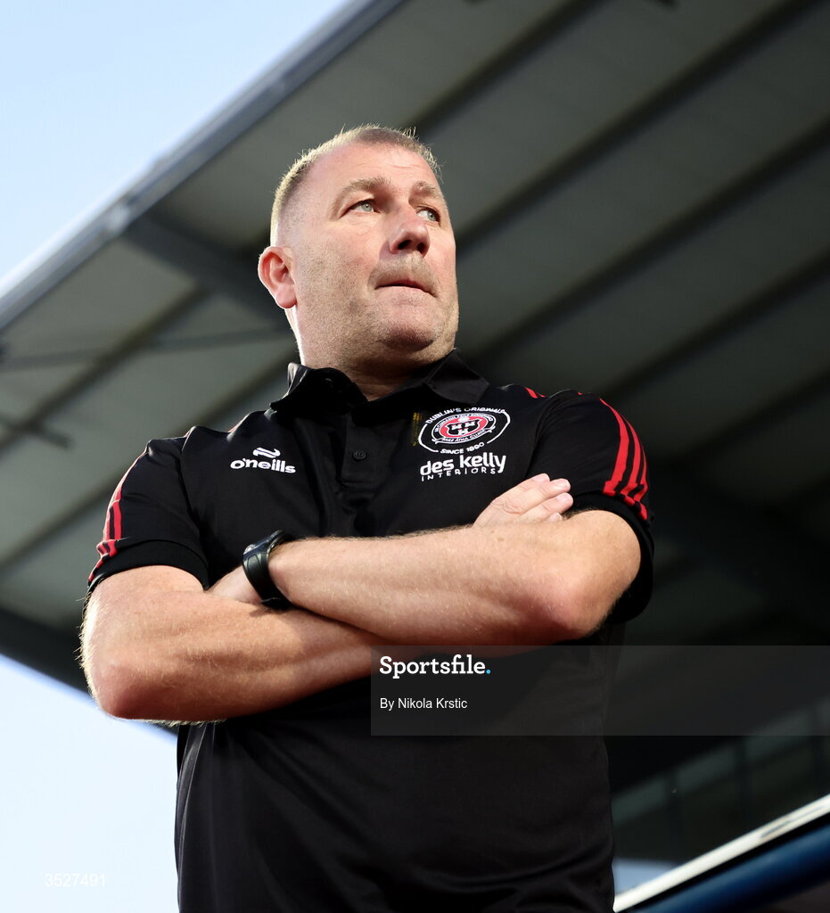 30 July 2026; Bohemians manager Alan Reynolds before the UEFA Conference League Second Qualifying Round second leg match between Ballkani and Bohemians at Fadil Vokrri Stadium in Pristina, Kosovo. Photo by Nikola Krstic/Sportsfile