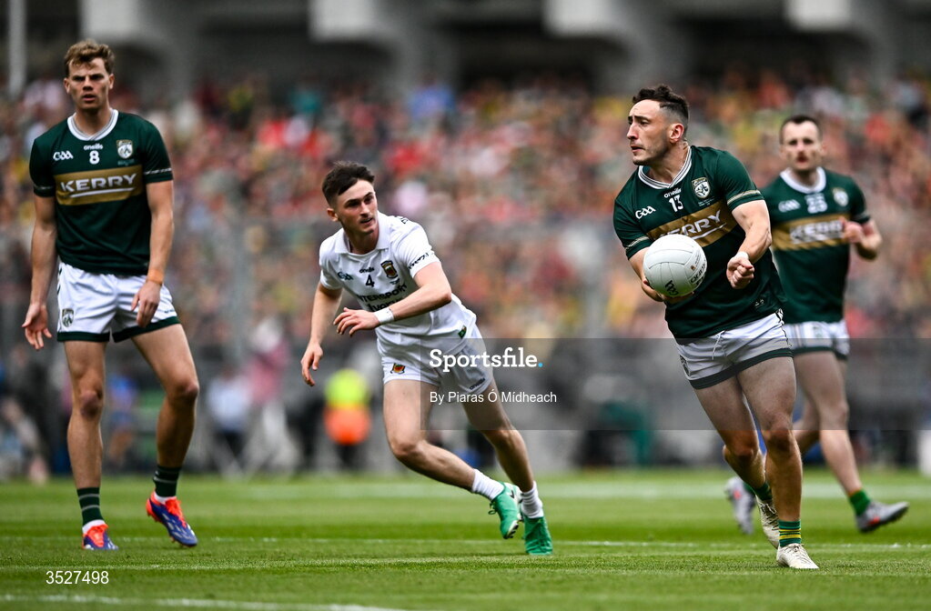 26 July 2026; Paudie Clifford of Kerry during the GAA Football All-Ireland Senior Championship final match between Kerry and Mayo at Croke Park in Dublin. Photo by Piaras Ó Mídheach/Sportsfile
