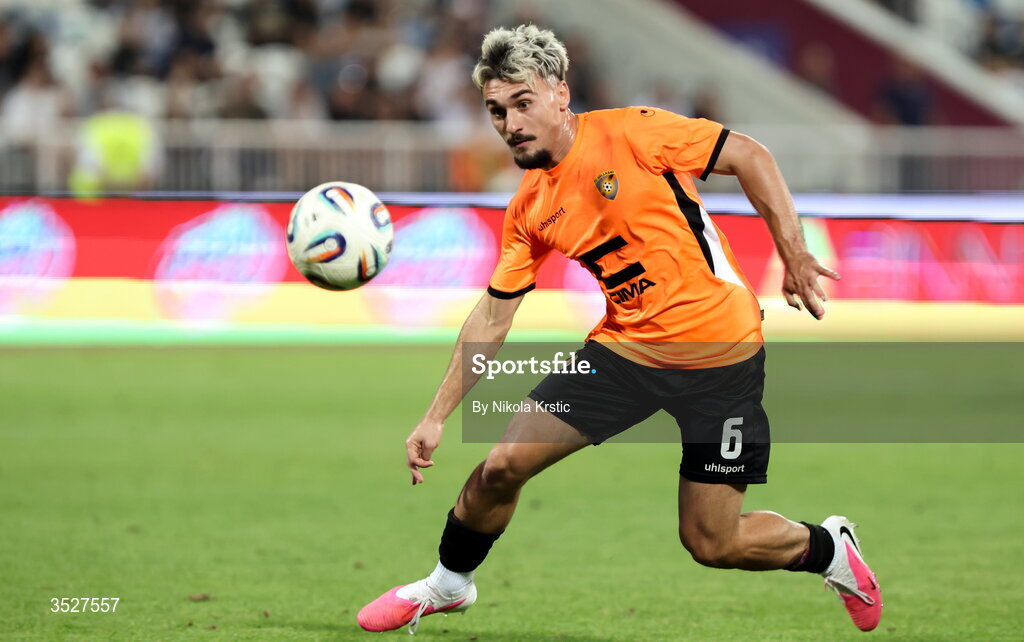 30 July 2026; Diar Vokrri of Ballkani during the UEFA Conference League Second Qualifying Round second leg match between Ballkani and Bohemians at Fadil Vokrri Stadium in Pristina, Kosovo. Photo by Nikola Krstic/Sportsfile