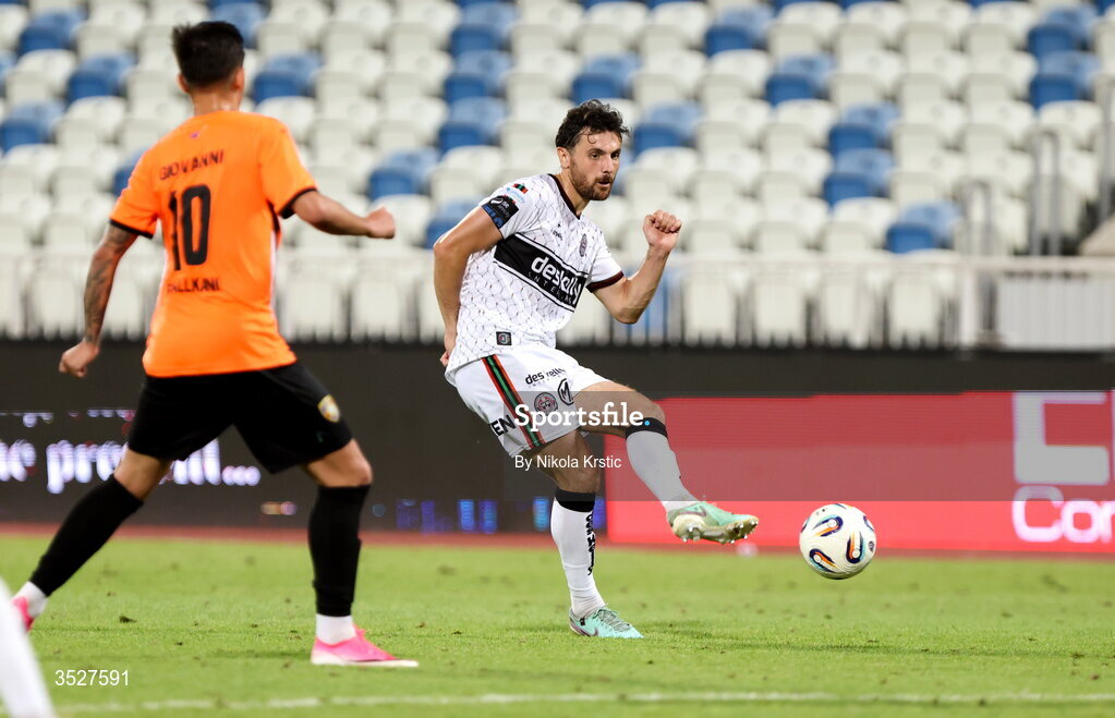 30 July 2026; Jordan Flores of Bohemians during the UEFA Conference League Second Qualifying Round second leg match between Ballkani and Bohemians at Fadil Vokrri Stadium in Pristina, Kosovo. Photo by Nikola Krstic/Sportsfile