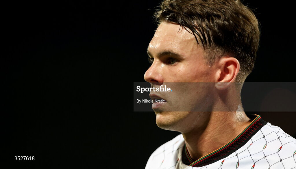 30 July 2026; Dayle Rooney of Bohemians during the UEFA Conference League Second Qualifying Round second leg match between Ballkani and Bohemians at Fadil Vokrri Stadium in Pristina, Kosovo. Photo by Nikola Krstic/Sportsfile