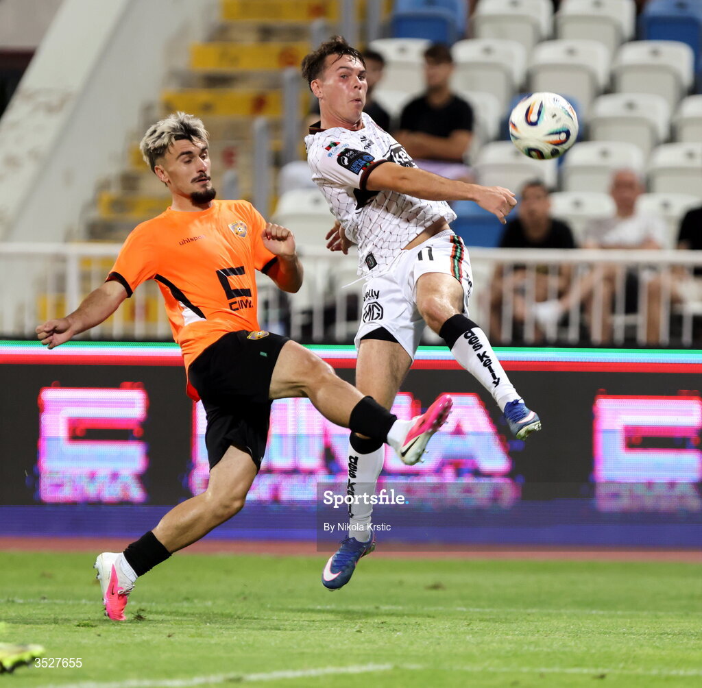 30 July 2026; Dayle Rooney of Bohemians during the UEFA Conference League Second Qualifying Round second leg match between Ballkani and Bohemians at Fadil Vokrri Stadium in Pristina, Kosovo. Photo by Nikola Krstic/Sportsfile