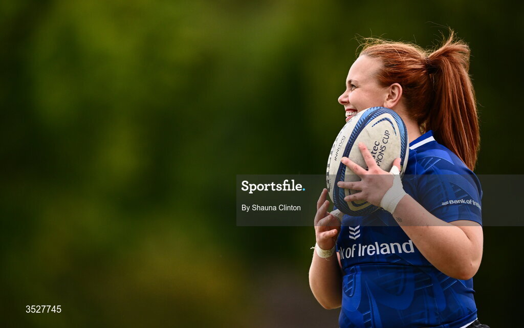 30 July 2026; Caoimhe Molloy during an Leinster rugby women open training session at Kings Hospital School in Dublin. Photo by Shauna Clinton/Sportsfile
