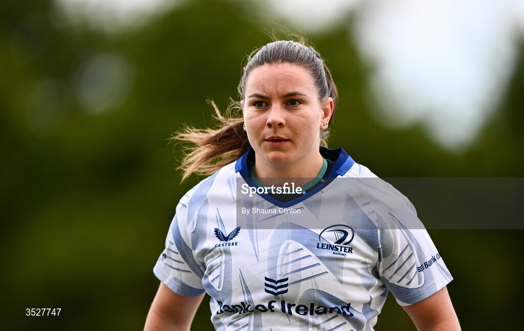 30 July 2026; Sarah Delaney during an Leinster rugby women open training session at Kings Hospital School in Dublin. Photo by Shauna Clinton/Sportsfile