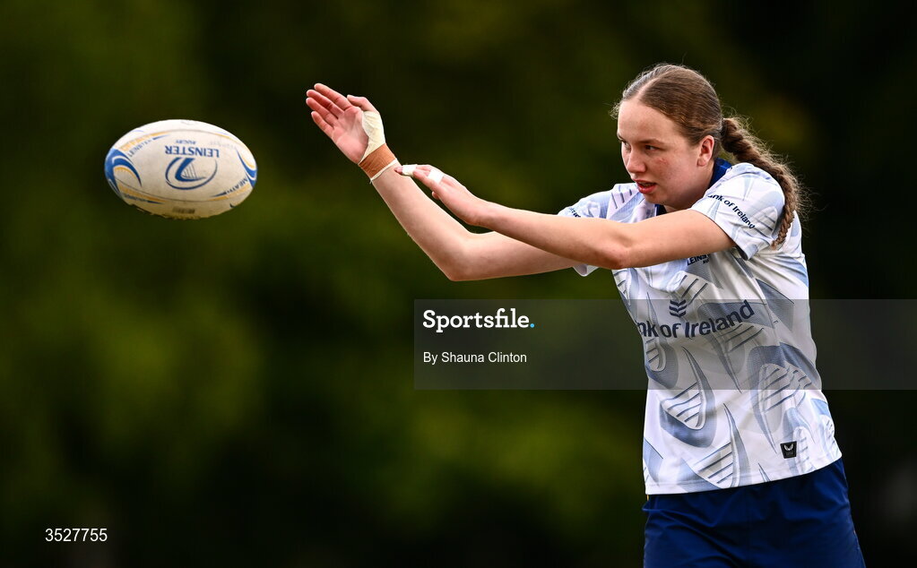 30 July 2026; Rebecca Brennan during an Leinster rugby women open training session at Kings Hospital School in Dublin. Photo by Shauna Clinton/Sportsfile