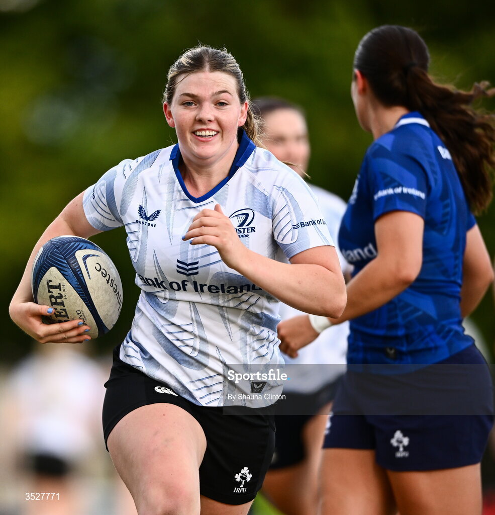 30 July 2026; Heidi Lyons during an Leinster rugby women open training session at Kings Hospital School in Dublin. Photo by Shauna Clinton/Sportsfile
