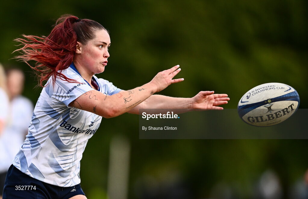 30 July 2026; Maggie Boylan during an Leinster rugby women open training session at Kings Hospital School in Dublin. Photo by Shauna Clinton/Sportsfile