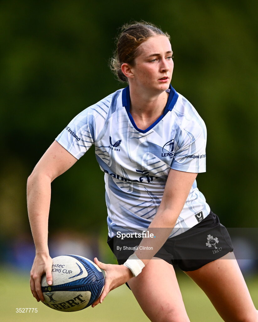 30 July 2026; Ellie O'Sullivan-Sexton during an Leinster rugby women open training session at Kings Hospital School in Dublin. Photo by Shauna Clinton/Sportsfile
