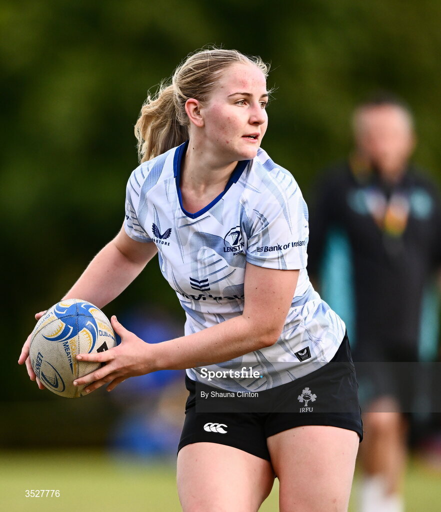 30 July 2026; Roisín Kinch during an Leinster rugby women open training session at Kings Hospital School in Dublin. Photo by Shauna Clinton/Sportsfile