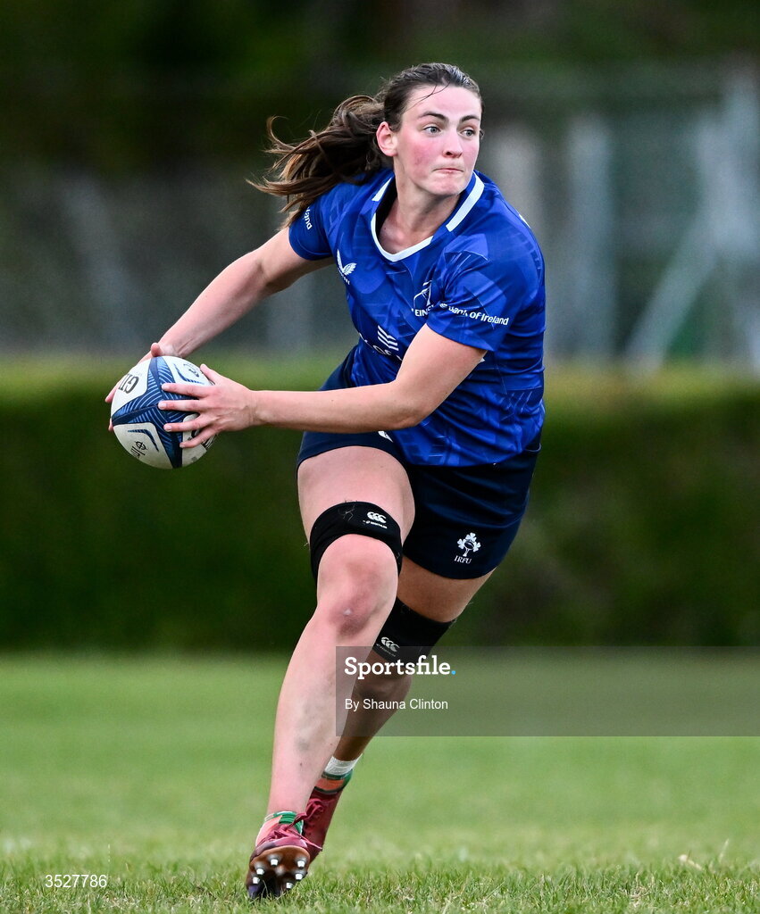 30 July 2026; Regan Casey during an Leinster rugby women open training session at Kings Hospital School in Dublin. Photo by Shauna Clinton/Sportsfile