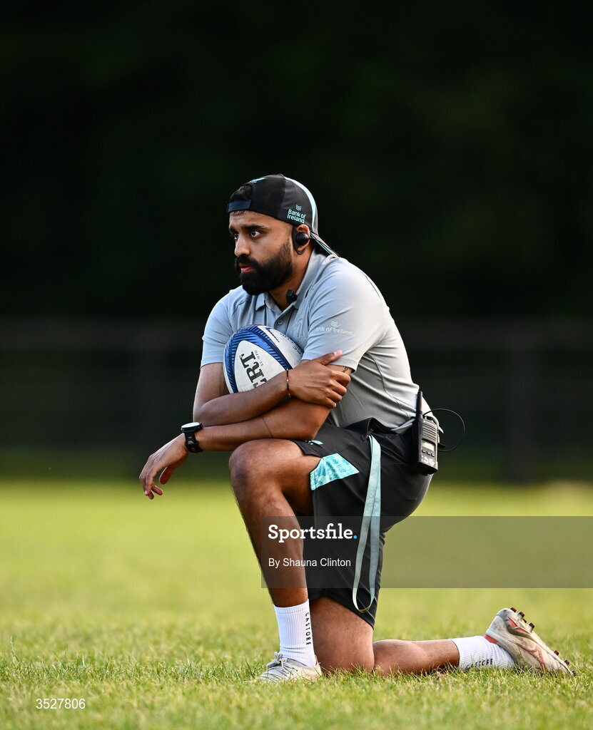 30 July 2026; Head coach Sana Govender during an Leinster rugby women open training session at Kings Hospital School in Dublin. Photo by Shauna Clinton/Sportsfile