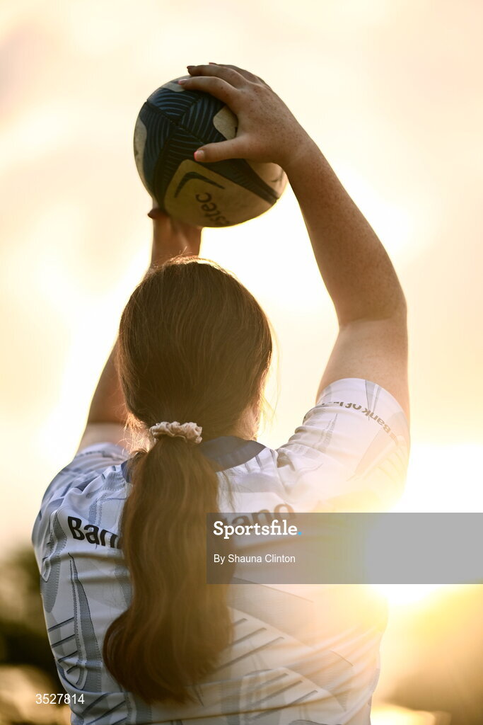 30 July 2026; Emma-Jane Wilson during an Leinster rugby women open training session at Kings Hospital School in Dublin. Photo by Shauna Clinton/Sportsfile