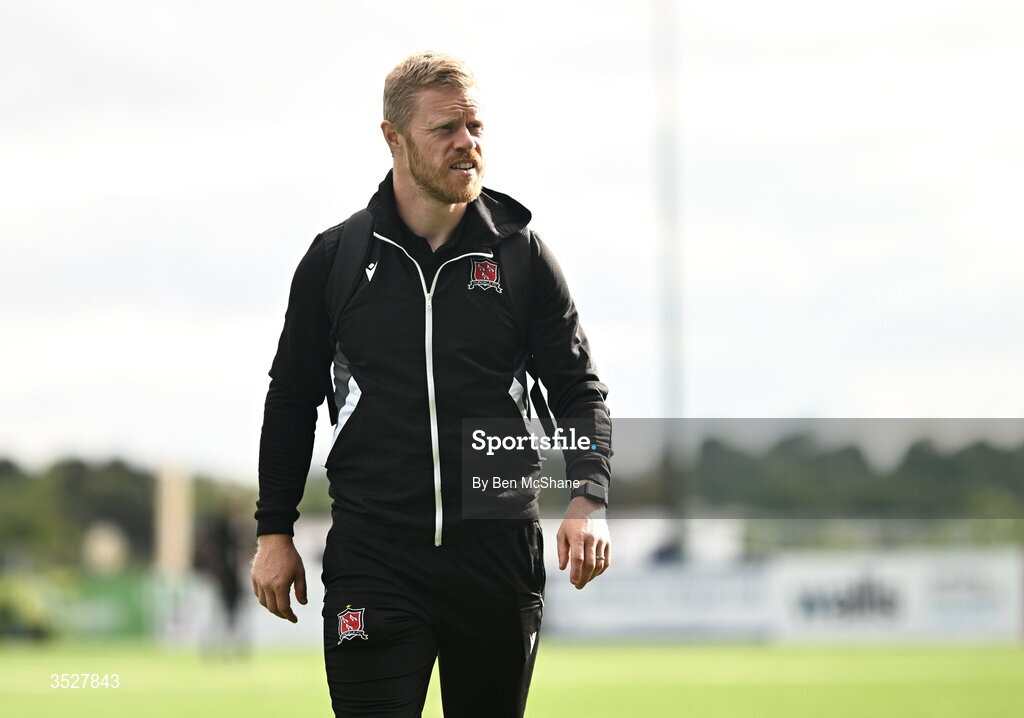 31 July 2026; Daryl Horgan of Dundalk arrives for the SSE Airtricity Premier Division match between Dundalk and Sligo Rovers at Oriel Park in Dundalk, Louth. Photo by Ben McShane/Sportsfile