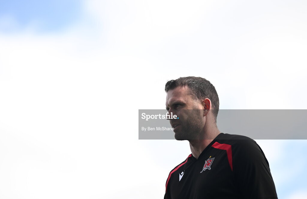 31 July 2026; Dundalk manager Ciarán Kilduff during the SSE Airtricity Premier Division match between Dundalk and Sligo Rovers at Oriel Park in Dundalk, Louth. Photo by Ben McShane/Sportsfile
