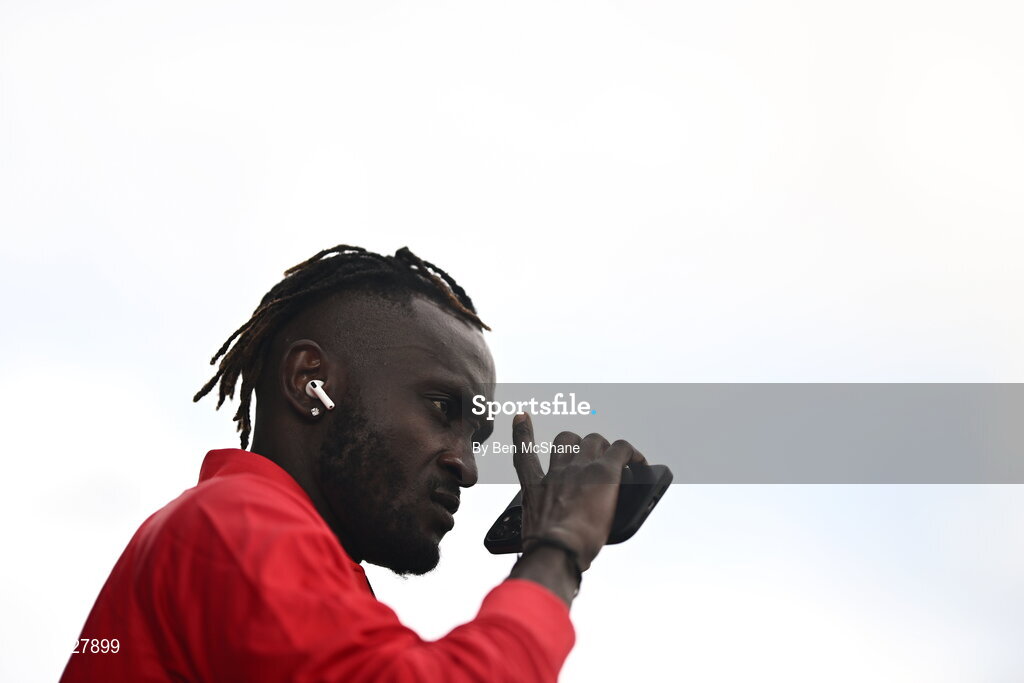 31 July 2026; Jeannot Esua of Slifo Rovers before the SSE Airtricity Premier Division match between Dundalk and Sligo Rovers at Oriel Park in Dundalk, Louth. Photo by Ben McShane/Sportsfile