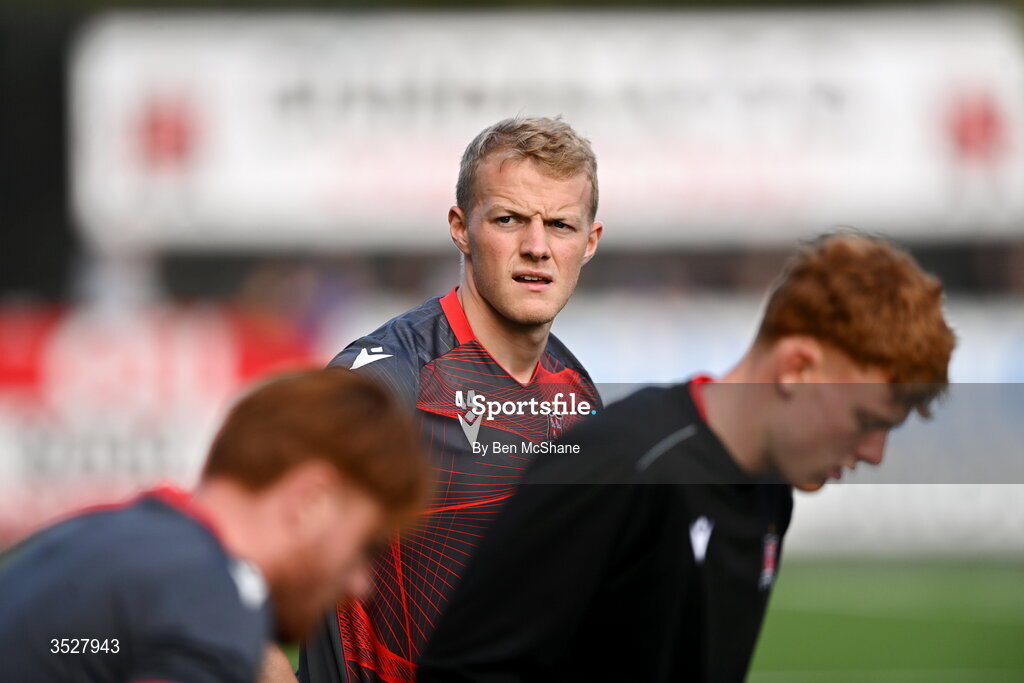 31 July 2026; Tom Grivosti of Dundalk before the SSE Airtricity Premier Division match between Dundalk and Sligo Rovers at Oriel Park in Dundalk, Louth. Photo by Ben McShane/Sportsfile
