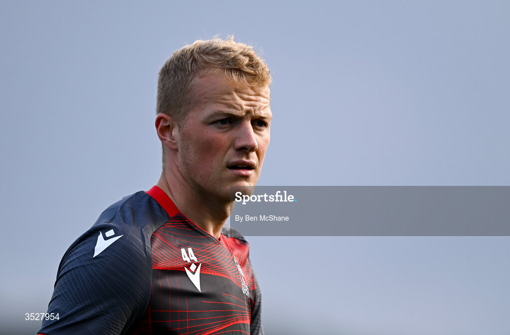 31 July 2026; Tom Grivosti of Dundalk before the SSE Airtricity Premier Division match between Dundalk and Sligo Rovers at Oriel Park in Dundalk, Louth. Photo by Ben McShane/Sportsfile