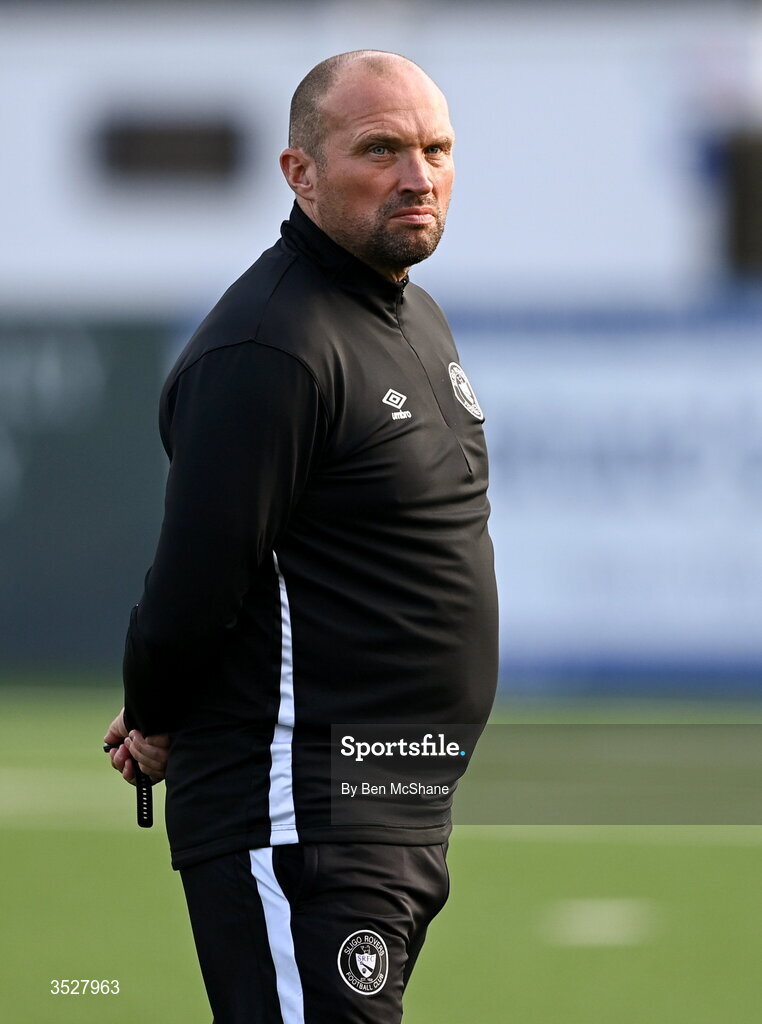 31 July 2026; Sligo Rovers assistant coach Warren Feeney before the SSE Airtricity Premier Division match between Dundalk and Sligo Rovers at Oriel Park in Dundalk, Louth. Photo by Ben McShane/Sportsfile