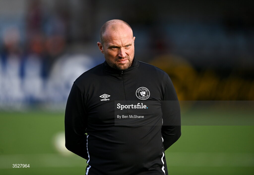 31 July 2026; Sligo Rovers assistant coach Warren Feeney before the SSE Airtricity Premier Division match between Dundalk and Sligo Rovers at Oriel Park in Dundalk, Louth. Photo by Ben McShane/Sportsfile