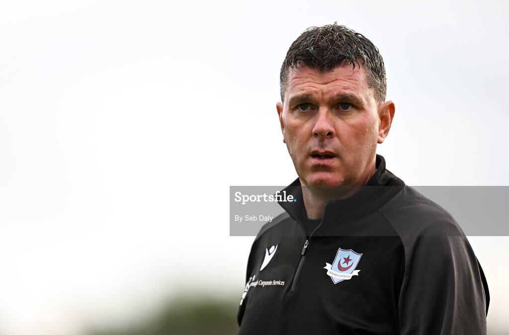 31 July 2026; Drogheda United manager Kevin Doherty before the SSE Airtricity Men’s Premier Division match between Drogheda United and Shamrock Rovers at Sullivan & Lambe Park in Drogheda, Louth. Photo by Seb Daly/Sportsfile