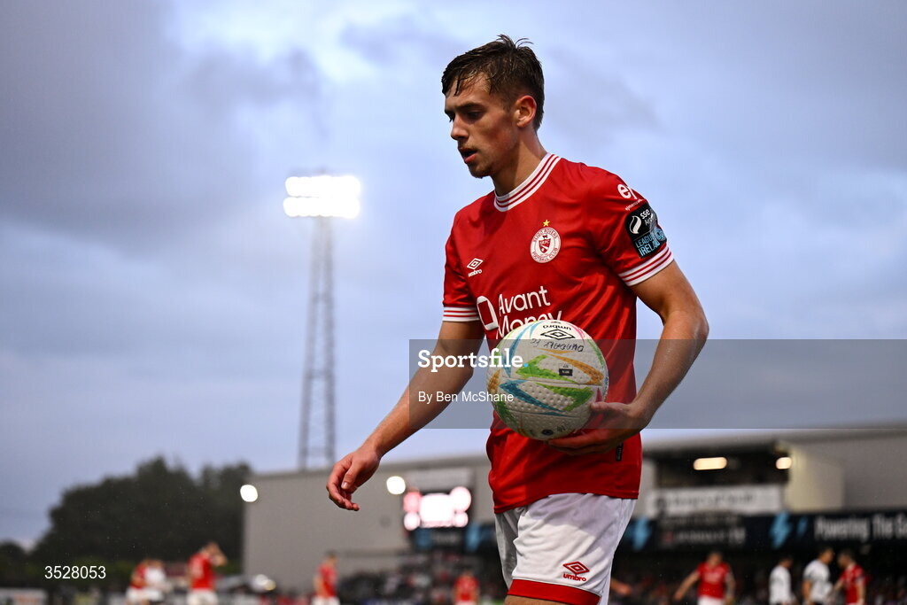 31 July 2026; Jack Shorrock of Sligo Rovers during the SSE Airtricity Premier Division match between Dundalk and Sligo Rovers at Oriel Park in Dundalk, Louth. Photo by Ben McShane/Sportsfile