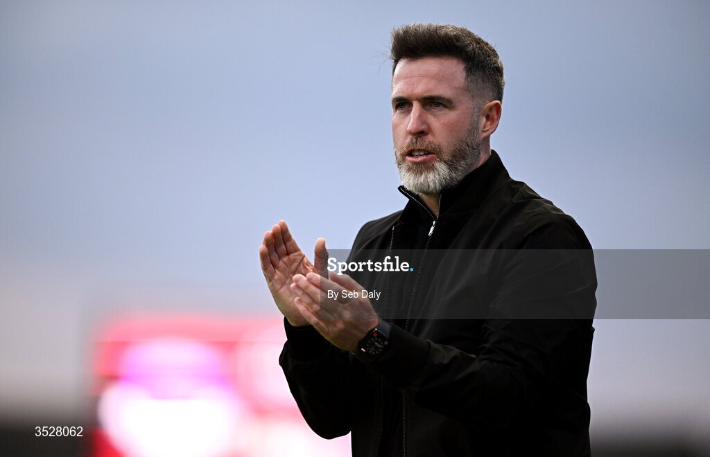 31 July 2026; Shamrock Rovers manager Stephen Bradley during the SSE Airtricity Men’s Premier Division match between Drogheda United and Shamrock Rovers at Sullivan & Lambe Park in Drogheda, Louth. Photo by Seb Daly/Sportsfile