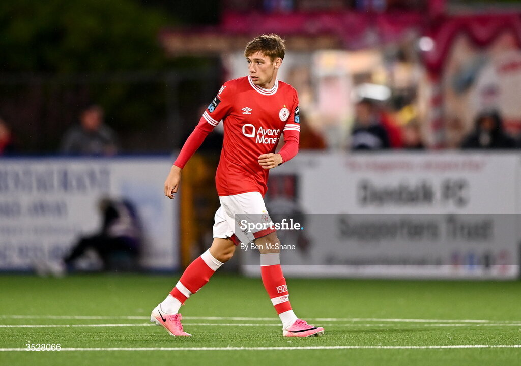 31 July 2026; Trey George of Sligo Rovers during the SSE Airtricity Premier Division match between Dundalk and Sligo Rovers at Oriel Park in Dundalk, Louth. Photo by Ben McShane/Sportsfile