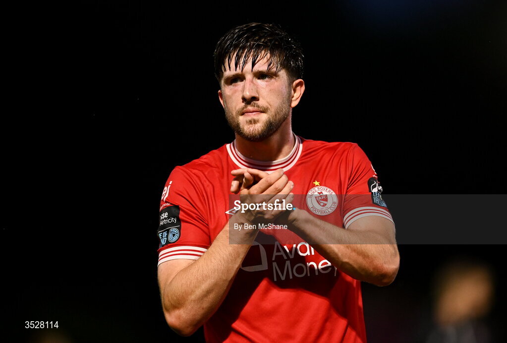 31 July 2026; Seb Quirk of Sligo Rovers after the SSE Airtricity Premier Division match between Dundalk and Sligo Rovers at Oriel Park in Dundalk, Louth. Photo by Ben McShane/Sportsfile