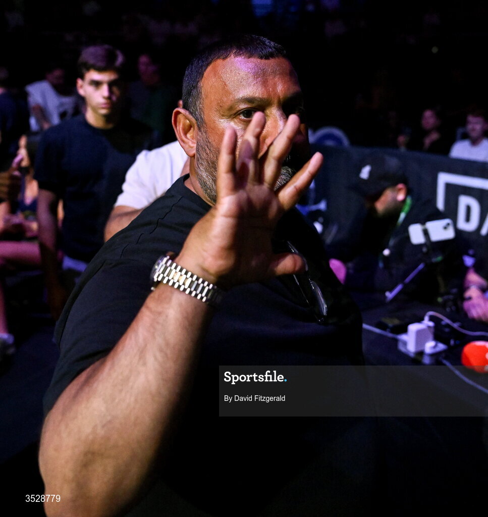 1 August 2026; Former professional boxer Prince Naseem Hamed, father of Sami Hamed in attendance during the Boxing in Dublin event at the 3Arena in Dublin. Photo by David Fitzgerald/Sportsfile