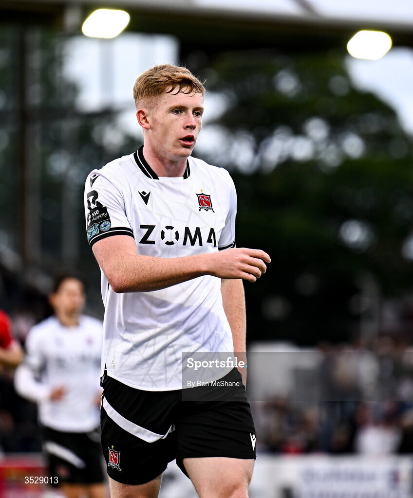 31 July 2026; Cian Dillon of Dundalk during the SSE Airtricity Premier Division match between Dundalk and Sligo Rovers at Oriel Park in Dundalk, Louth. Photo by Ben McShane/Sportsfile