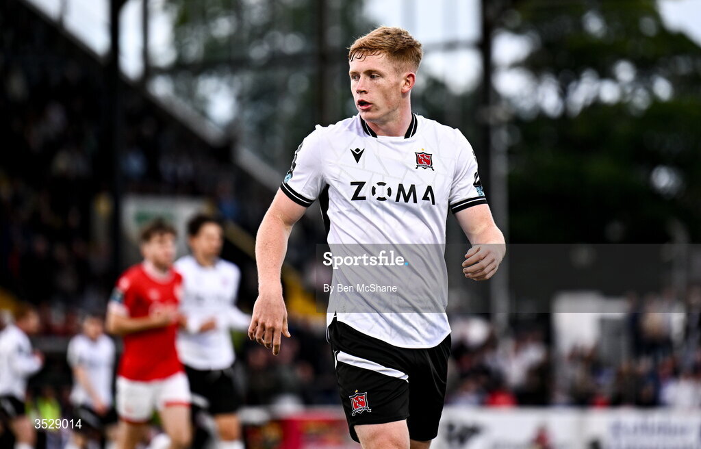 31 July 2026; Cian Dillon of Dundalk during the SSE Airtricity Premier Division match between Dundalk and Sligo Rovers at Oriel Park in Dundalk, Louth. Photo by Ben McShane/Sportsfile