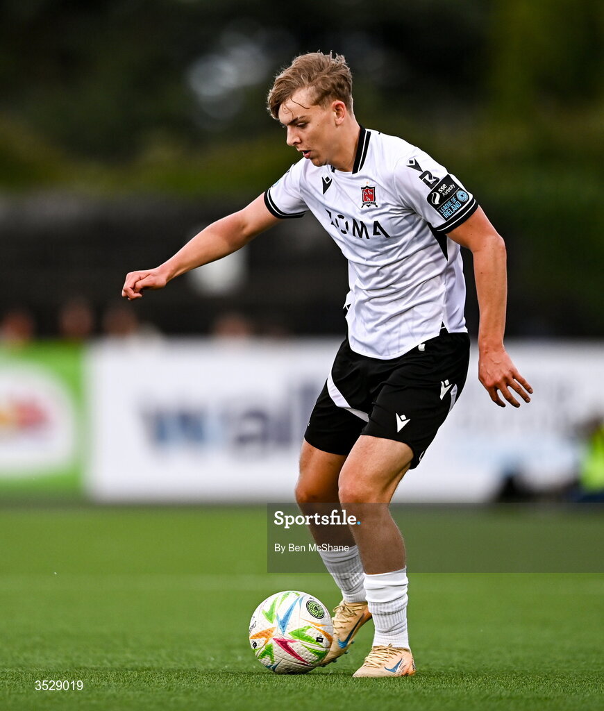 31 July 2026; Ronan Teahan of Dundalk during the SSE Airtricity Premier Division match between Dundalk and Sligo Rovers at Oriel Park in Dundalk, Louth. Photo by Ben McShane/Sportsfile