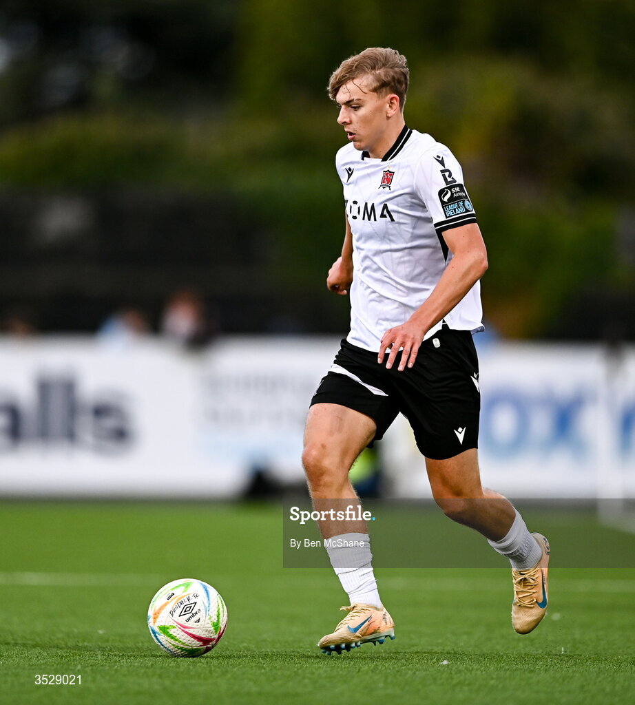 31 July 2026; Ronan Teahan of Dundalk during the SSE Airtricity Premier Division match between Dundalk and Sligo Rovers at Oriel Park in Dundalk, Louth. Photo by Ben McShane/Sportsfile