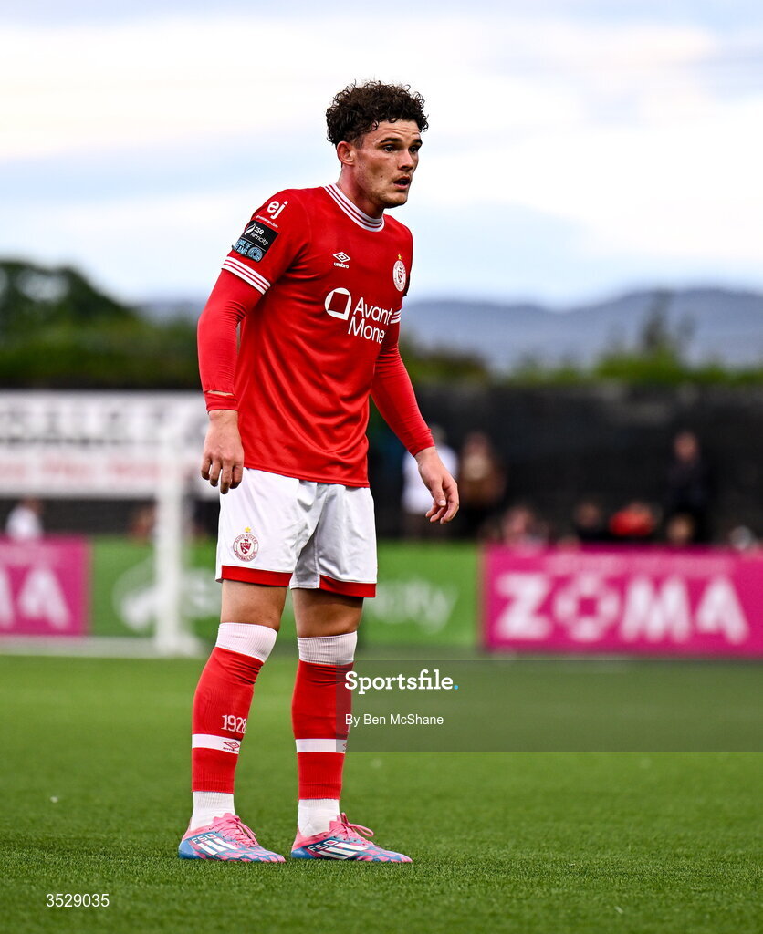 31 July 2026; Luke Pearce of Sligo Rovers during the SSE Airtricity Premier Division match between Dundalk and Sligo Rovers at Oriel Park in Dundalk, Louth. Photo by Ben McShane/Sportsfile