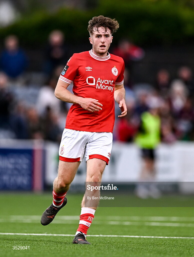 31 July 2026; James McManus of Sligo Rovers during the SSE Airtricity Premier Division match between Dundalk and Sligo Rovers at Oriel Park in Dundalk, Louth. Photo by Ben McShane/Sportsfile