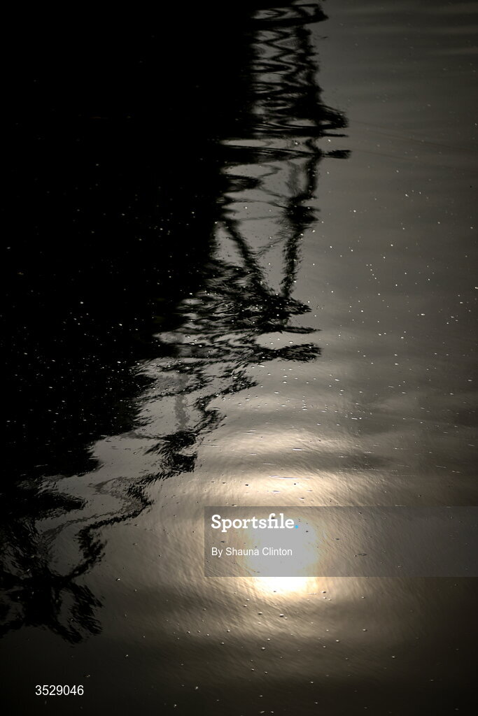 2 August 2026; The reflection of Croke Park is seen on the Royal Canal ahead of the LGFA TG4 All-Ireland Senior Championship final match between Galway and Kerry at Croke Park in Dublin. Photo by Shauna Clinton/Sportsfile