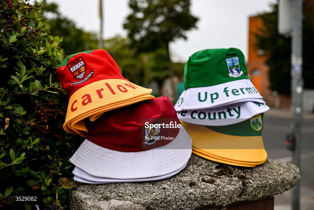 2 August 2026; Team branded hats before the LGFA TG4 All-Ireland Senior Championship final match between Galway and Kerry at Croke Park in Dublin. Photo by Paul Phelan/Sportsfile