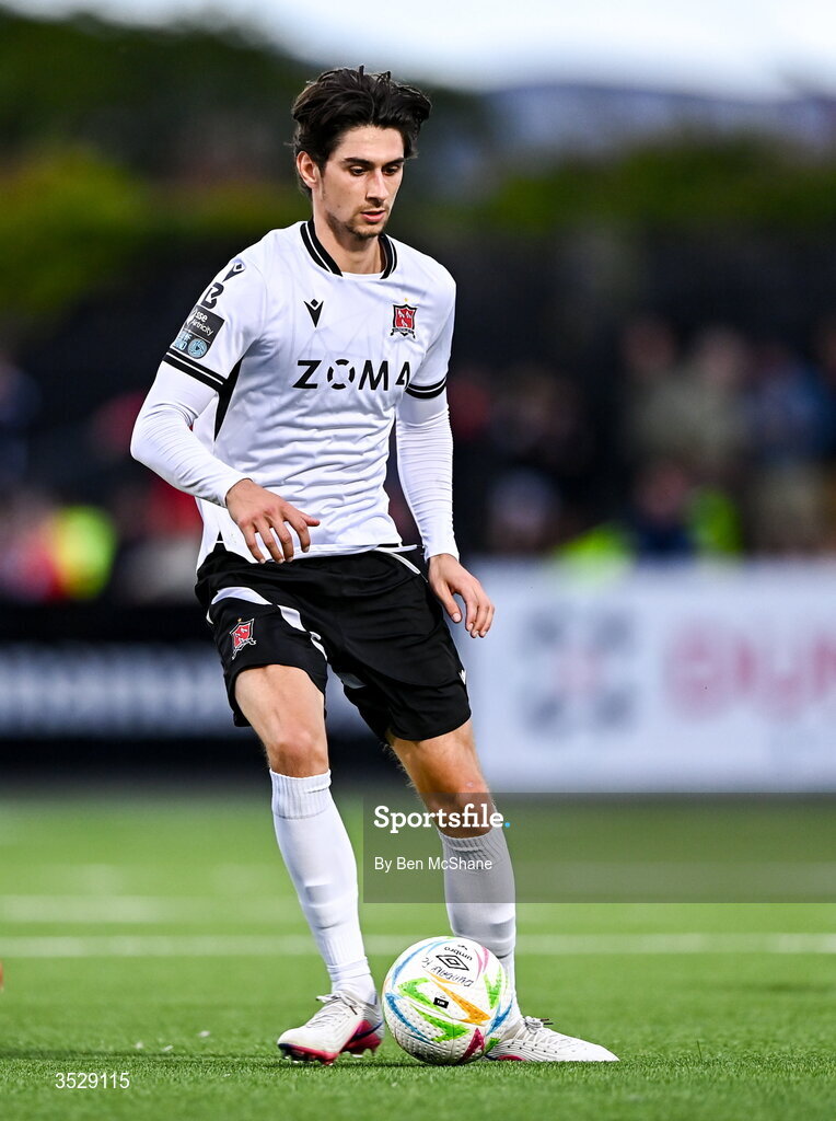 31 July 2026; Harry Groome of Dundalk during the SSE Airtricity Premier Division match between Dundalk and Sligo Rovers at Oriel Park in Dundalk, Louth. Photo by Ben McShane/Sportsfile
