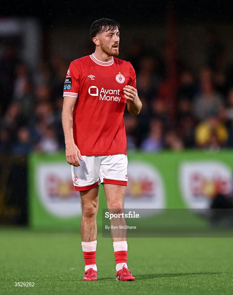 31 July 2026; Sean Stewart of Sligo Rovers during the SSE Airtricity Premier Division match between Dundalk and Sligo Rovers at Oriel Park in Dundalk, Louth. Photo by Ben McShane/Sportsfile