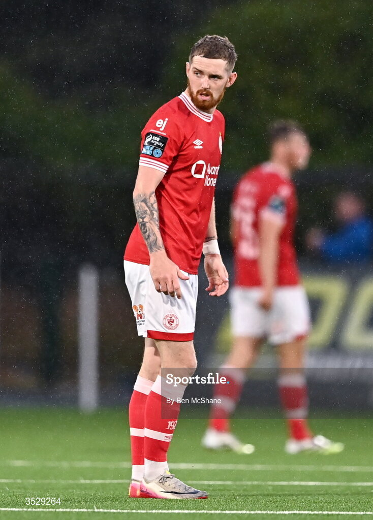 31 July 2026; Jamie McGonigle of Sligo Rovers during the SSE Airtricity Premier Division match between Dundalk and Sligo Rovers at Oriel Park in Dundalk, Louth. Photo by Ben McShane/Sportsfile