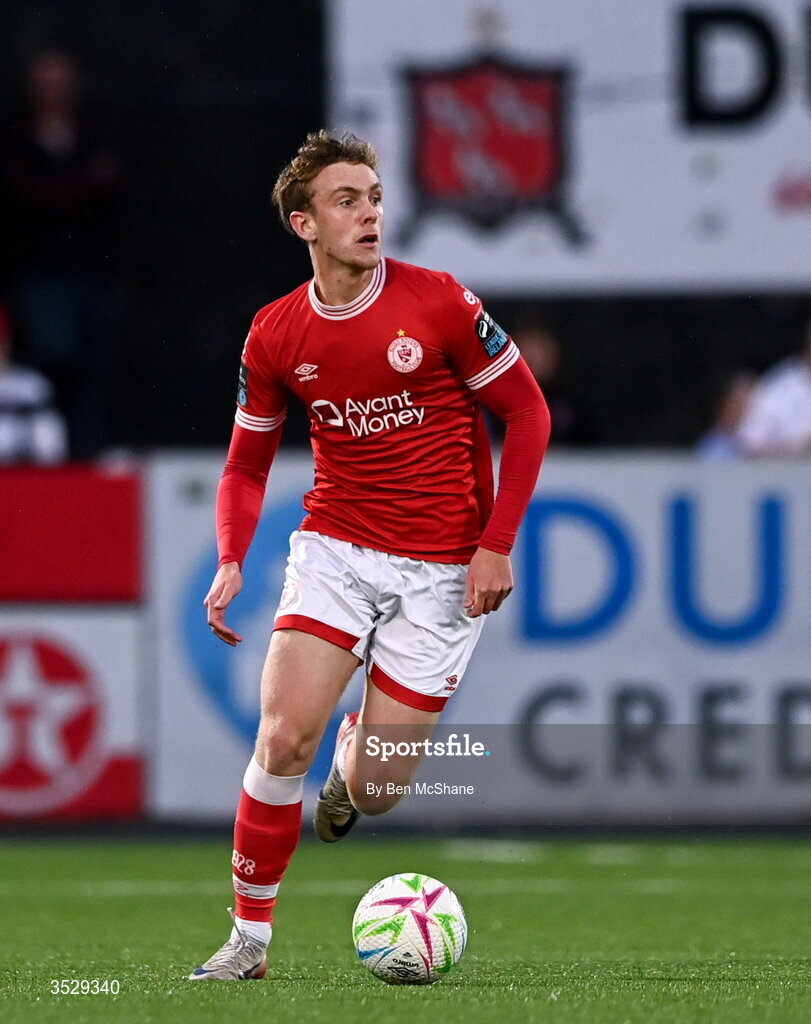31 July 2026; Daire Patton of Sligo Rovers during the SSE Airtricity Premier Division match between Dundalk and Sligo Rovers at Oriel Park in Dundalk, Louth. Photo by Ben McShane/Sportsfile