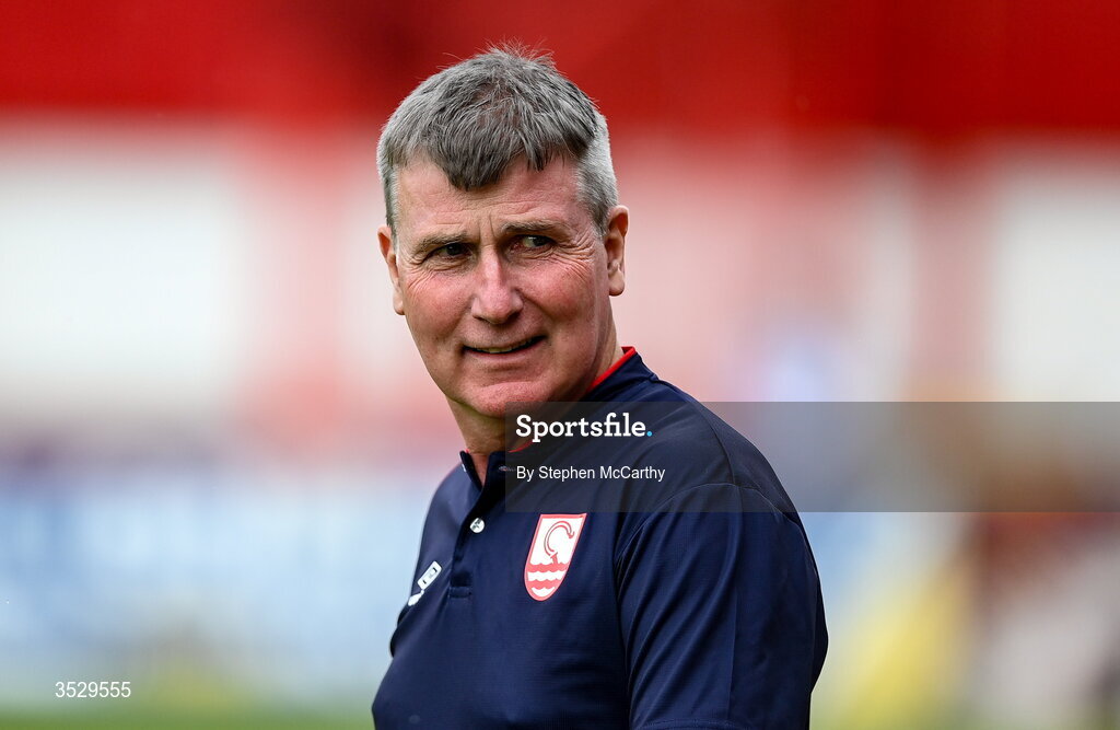 2 August 2026; St Patrick's Athletic manager Stephen Kenny before the SSE Airtricity Men's Premier Division match between St Patrick's Athletic and Derry City at Richmond Park in Dublin. Photo by Stephen McCarthy/Sportsfile