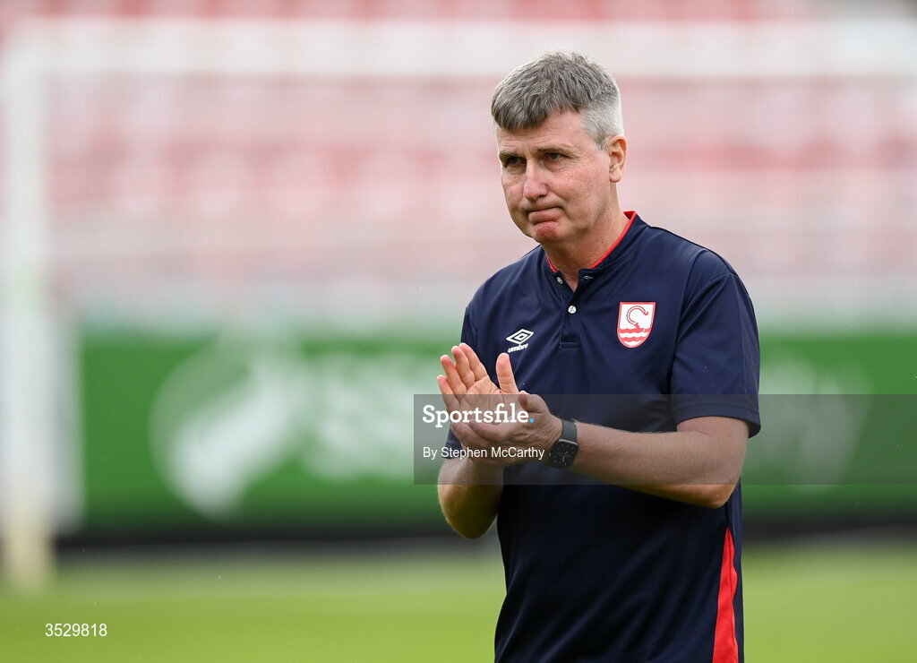 2 August 2026; St Patrick's Athletic manager Stephen Kenny after the SSE Airtricity Men's Premier Division match between St Patrick's Athletic and Derry City at Richmond Park in Dublin. Photo by Stephen McCarthy/Sportsfile