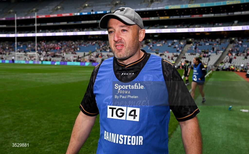 2 August 2026; Galway manager Daniel Moynihan after winning the LGFA TG4 All-Ireland Senior Championship final match between Galway and Kerry at Croke Park in Dublin. Photo by Paul Phelan/Sportsfile