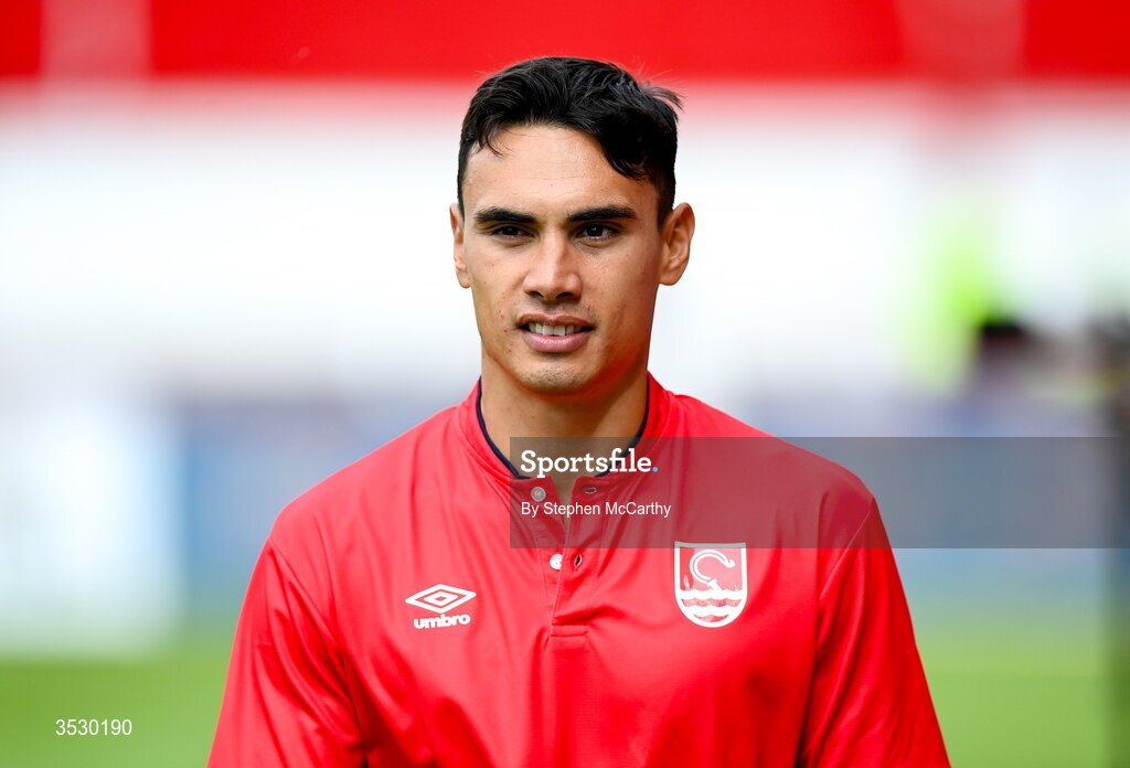 2 August 2026; Max Mata of St Patrick's Athletic before the SSE Airtricity Men's Premier Division match between St Patrick's Athletic and Derry City at Richmond Park in Dublin. Photo by Stephen McCarthy/Sportsfile