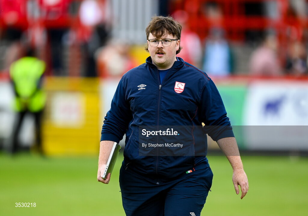 2 August 2026; St Patrick's Athletic analyst Chris Jenkins after the SSE Airtricity Men's Premier Division match between St Patrick's Athletic and Derry City at Richmond Park in Dublin. Photo by Stephen McCarthy/Sportsfile