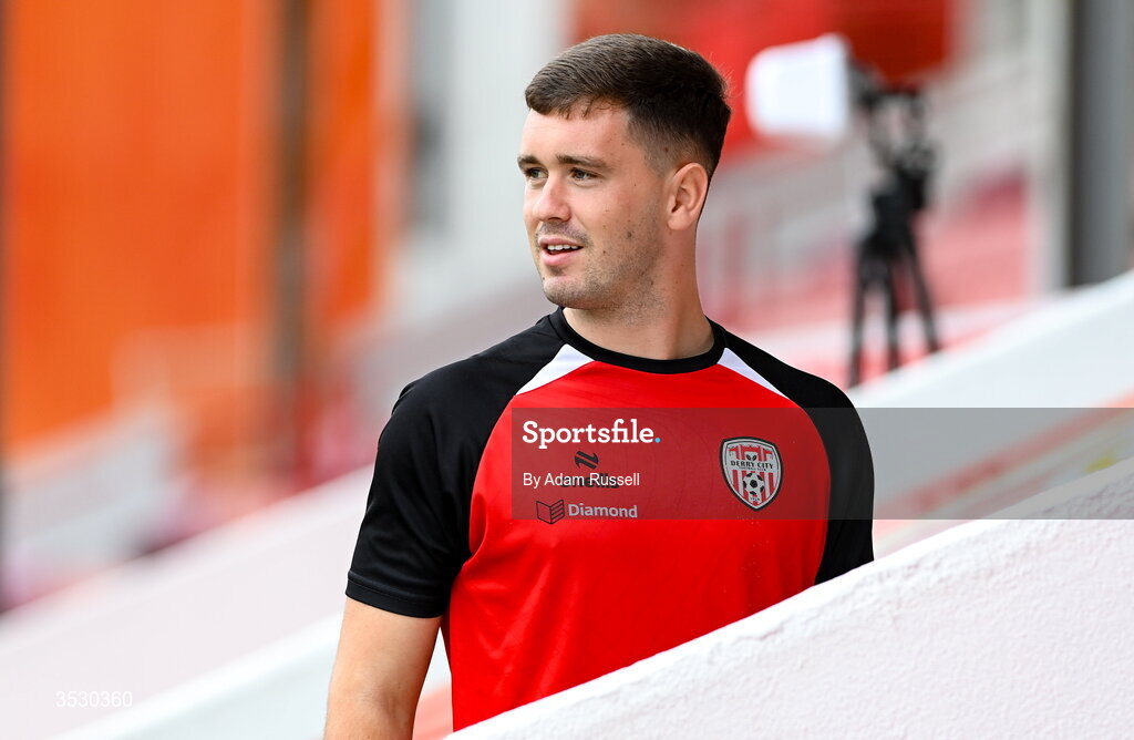 2 August 2026; Derry City goalkeeper Brian Maher before the SSE Airtricity Men's Premier Division match between St Patrick's Athletic and Derry City at Richmond Park in Dublin. Photo by Adam Russell/Sportsfile