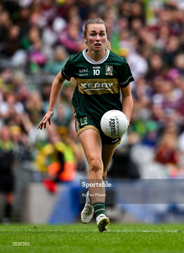 2 August 2026; Niamh Carmody of Kerry during the LGFA TG4 All-Ireland Senior Championship final match between Galway and Kerry at Croke Park in Dublin. Photo by Paul Phelan/Sportsfile