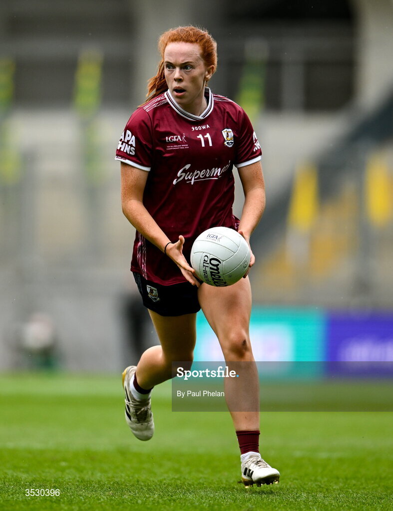 2 August 2026; Kate Slevin of Galway during the LGFA TG4 All-Ireland Senior Championship final match between Galway and Kerry at Croke Park in Dublin. Photo by Paul Phelan/Sportsfile